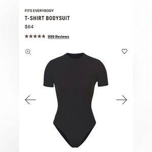 SKIMS T-SHIRT BODYSUIT🐈‍⬛